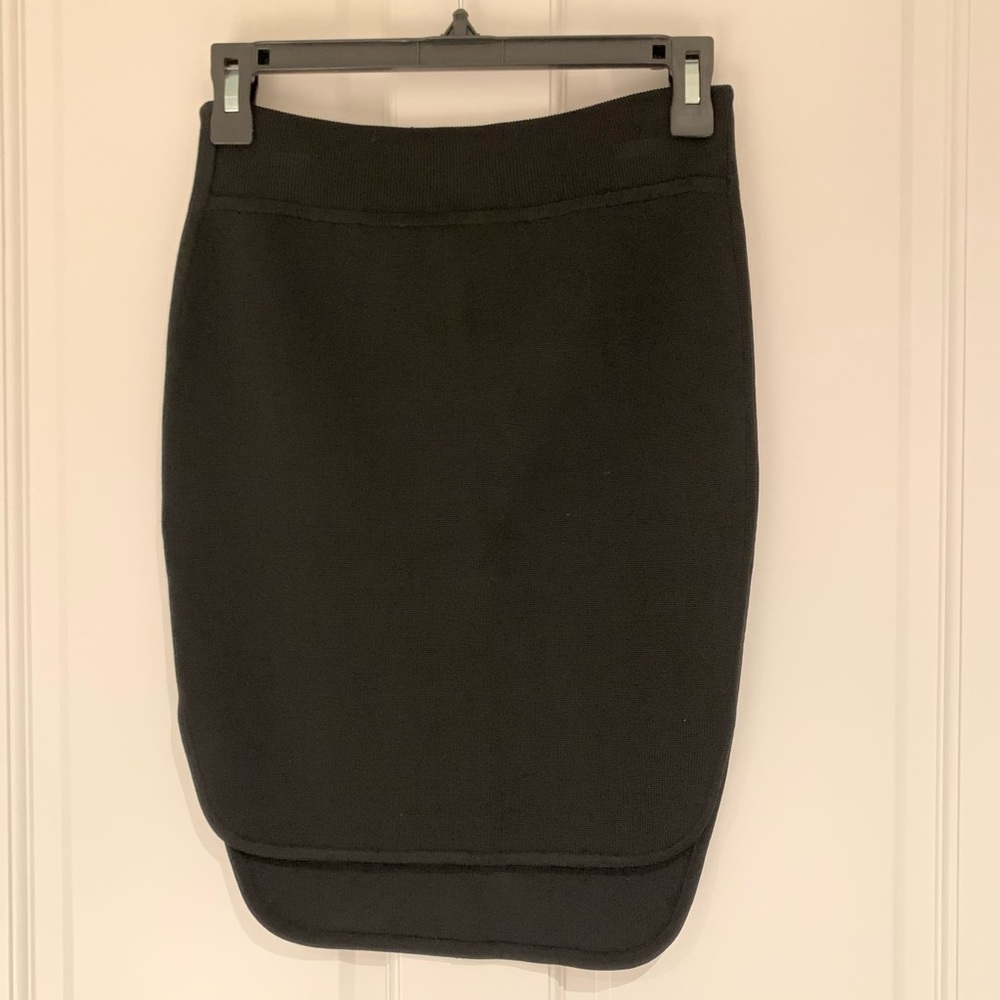 Alexander Wang stretchy black knit mini skirt